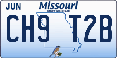 MO license plate CH9T2B