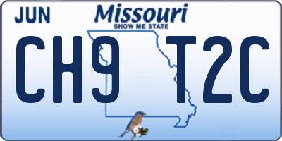 MO license plate CH9T2C