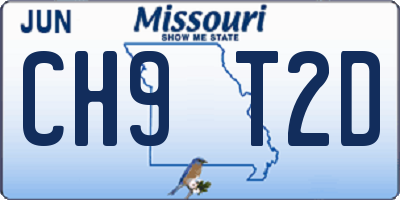 MO license plate CH9T2D