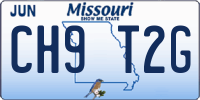 MO license plate CH9T2G