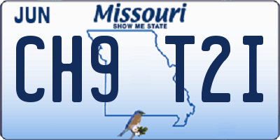 MO license plate CH9T2I