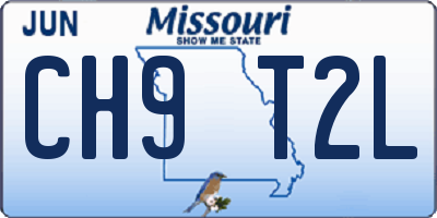MO license plate CH9T2L