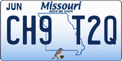 MO license plate CH9T2Q