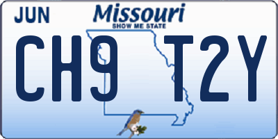 MO license plate CH9T2Y