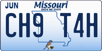 MO license plate CH9T4H