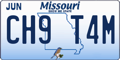 MO license plate CH9T4M