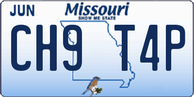MO license plate CH9T4P