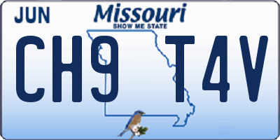 MO license plate CH9T4V