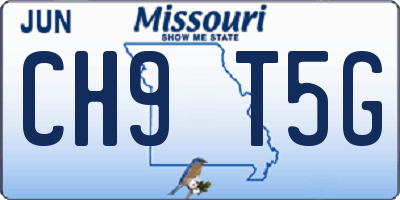 MO license plate CH9T5G