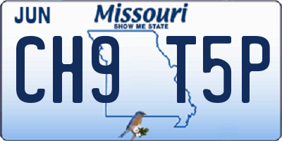 MO license plate CH9T5P