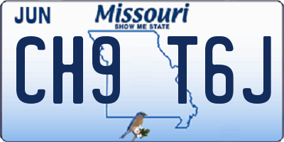 MO license plate CH9T6J