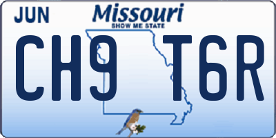 MO license plate CH9T6R
