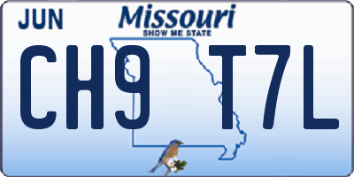 MO license plate CH9T7L
