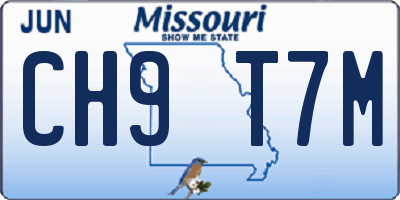 MO license plate CH9T7M