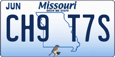 MO license plate CH9T7S