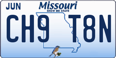 MO license plate CH9T8N