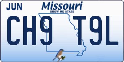 MO license plate CH9T9L