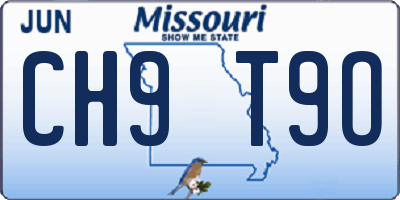 MO license plate CH9T9O
