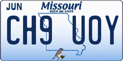 MO license plate CH9U0Y