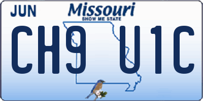 MO license plate CH9U1C