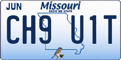 MO license plate CH9U1T
