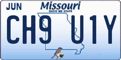 MO license plate CH9U1Y