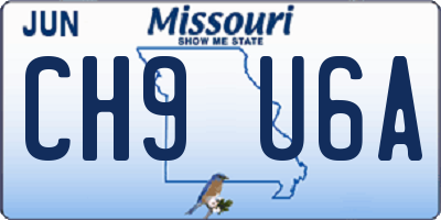 MO license plate CH9U6A