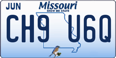 MO license plate CH9U6Q