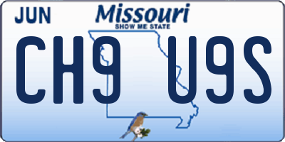 MO license plate CH9U9S