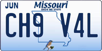 MO license plate CH9V4L