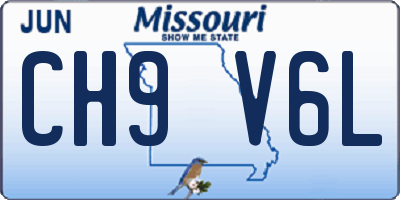 MO license plate CH9V6L