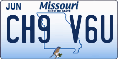 MO license plate CH9V6U