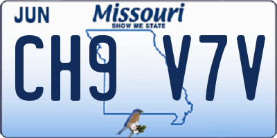 MO license plate CH9V7V
