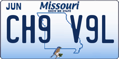 MO license plate CH9V9L