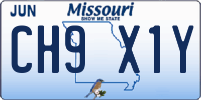 MO license plate CH9X1Y