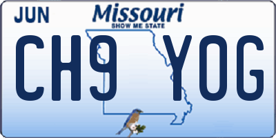 MO license plate CH9Y0G