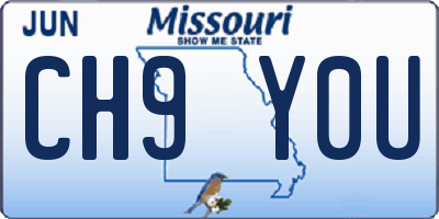 MO license plate CH9Y0U