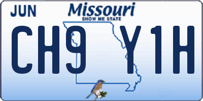 MO license plate CH9Y1H