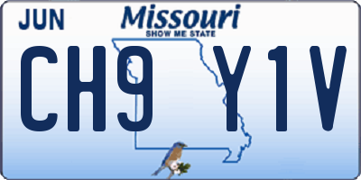 MO license plate CH9Y1V