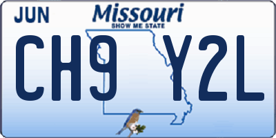 MO license plate CH9Y2L