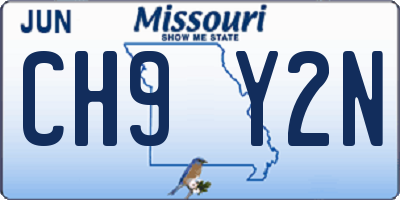MO license plate CH9Y2N