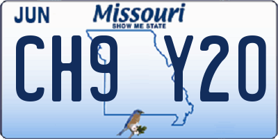 MO license plate CH9Y2O