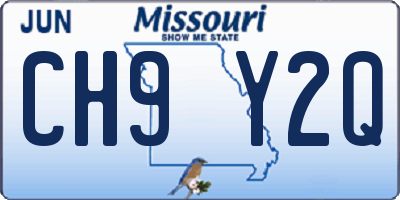 MO license plate CH9Y2Q