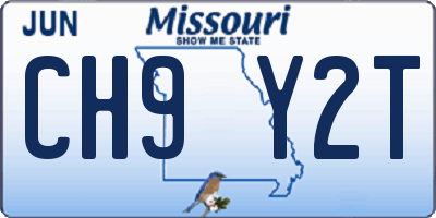 MO license plate CH9Y2T