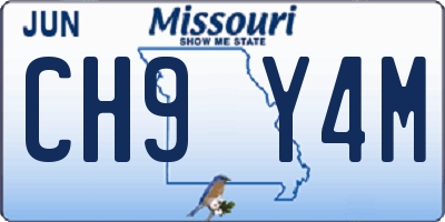 MO license plate CH9Y4M