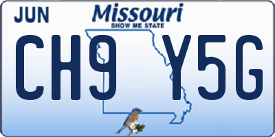 MO license plate CH9Y5G