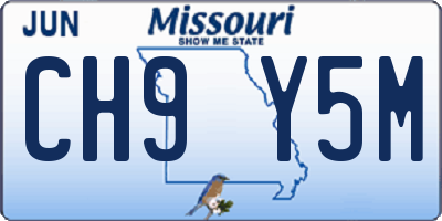 MO license plate CH9Y5M