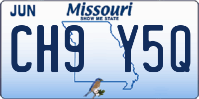 MO license plate CH9Y5Q