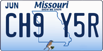 MO license plate CH9Y5R
