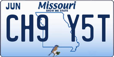 MO license plate CH9Y5T